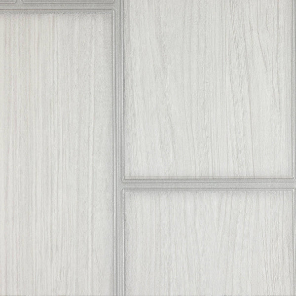 Elegant Wood Pattern 3D Embossed Wallpaper, White Farmhouse Lodge Realistic Wood Plank Textured Wall Covering - Walloro High End Wallcoverings & More