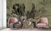 Elephant Jungle Wall Mural, Green Forest Animal Theme Wallpaper, Oversized Wall Art, Non - Woven, Non - Pasted, Removable, Exotic Wall Paper, Washable - Adawall Wallpaper - Registered Trade Accounts Only, Wallpaper Wholesale Account - A321-3 - Adawall Wholesale - Wallpaper Wholesaler