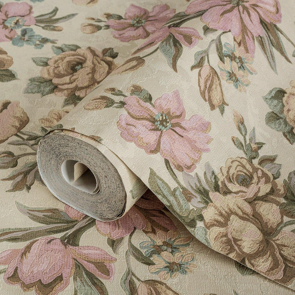 Embossed Modern Solid Color Wallpaper, Cream Textured Wallcovering for Commercial and Home Interior Design Use - Walloro High End Wallcoverings & More