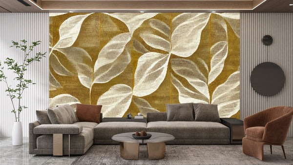 Ethnic Ikat Leaves Wallpaper, Seamless Pattern Mural, Oversized Custom Size Wall Art, Non - Woven, Non - Adhesive, Modern Wall Paper, Removable - Adawall Wallpaper - Registered Trade Accounts Only, Wallpaper Wholesale Account - W77739 - Adawall Wholesale - Wallpaper Wholesaler