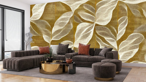 Ethnic Ikat Leaves Wallpaper, Seamless Pattern Mural, Oversized Custom Size Wall Art, Non - Woven, Non - Adhesive, Modern Wall Paper, Removable - Adawall Wallpaper - Registered Trade Accounts Only, Wallpaper Wholesale Account - W77739 - Adawall Wholesale - Wallpaper Wholesaler