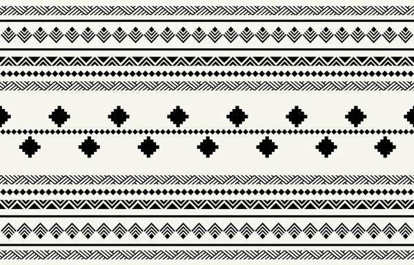 Ethnic Tribal Black and White Wallpaper, Seamless Pattern Mural, Oversized Custom Size Wall Art, Non - Woven, Non - Adhesive, Modern Wall Paper, Removable - Adawall Wallpaper - Registered Trade Accounts Only, Wallpaper Wholesale Account - W77980 - Adawall Wholesale - Wallpaper Wholesaler