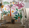 Exotic Tropical Wild Wallpaper, Cartoon Retro Style Mural, Oversized Custom Size Wall Art, Non - Woven, Non - Adhesive, Modern Wall Paper, Removable - Adawall Wallpaper - Registered Trade Accounts Only, Wallpaper Wholesale Account - W77862 - Adawall Wholesale - Wallpaper Wholesaler