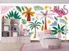 Exotic Tropical Wild Wallpaper, Cartoon Retro Style Mural, Oversized Custom Size Wall Art, Non - Woven, Non - Adhesive, Modern Wall Paper, Removable - Adawall Wallpaper - Registered Trade Accounts Only, Wallpaper Wholesale Account - W77862 - Adawall Wholesale - Wallpaper Wholesaler
