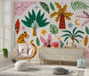 Exotic Tropical Wild Wallpaper, Cartoon Retro Style Mural, Oversized Custom Size Wall Art, Non - Woven, Non - Adhesive, Modern Wall Paper, Removable - Adawall Wallpaper - Registered Trade Accounts Only, Wallpaper Wholesale Account - W77862 - Adawall Wholesale - Wallpaper Wholesaler
