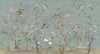 Extra Large Chinoiserie Floral Wallpaper, Birds Blossom Green Wall Mural, Custom Size, Luxury, Modern Wall Paper, Non - Pasted, Washable, Removable - Adawall Wallpaper - Registered Trade Accounts Only, Wallpaper Wholesale Account - A324-2 - Adawall Wholesale - Wallpaper Wholesaler