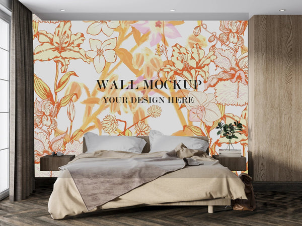 Fantastic Flowers and Butterflies Wallpaper, Seamless Pattern Mural, Oversized Custom Size Wall Art, Non - Woven, Non - Adhesive, Modern Wall Paper, Removable - Adawall Wallpaper - Registered Trade Accounts Only, Wallpaper Wholesale Account - W78102 - Adawall Wholesale - Wallpaper Wholesaler