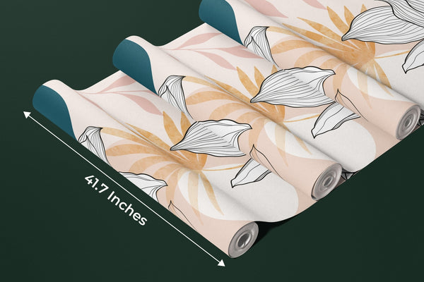 Floral and Botanical Wallpaper, Line Art Mural, Oversized Custom Size Wall Art, Non - Woven, Non - Adhesive, Modern Wall Paper, Removable - Adawall Wallpaper - Registered Trade Accounts Only, Wallpaper Wholesale Account - W77924 - Adawall Wholesale - Wallpaper Wholesaler