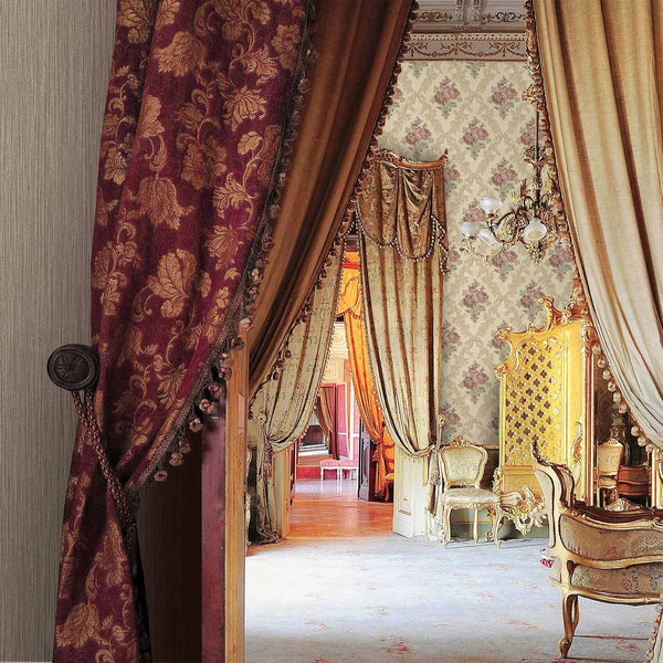 Floral Beige Embossed Wallpaper, Purple Flowers Home Wall Decor, Aesthetic Wallpaper, Textured Wallcovering Non - Adhesive and Non - Peel and Stick - Adawall Wallpaper - Registered Trade Accounts Only, Wallpaper Wholesale Account - 5802-4 - Adawall Wholesale - Wallpaper Wholesaler