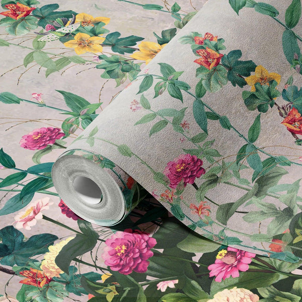 Floral Blossoms Wallpaper, Pink Flowers Birds Wall Mural, Oversized Custom Size Wall Art, Non - Woven, Non - Adhesive, Modern Wall Paper, Removable - Adawall Wallpaper - Registered Trade Accounts Only, Wallpaper Wholesale Account - SE320-1 - Adawall Wholesale - Wallpaper Wholesaler