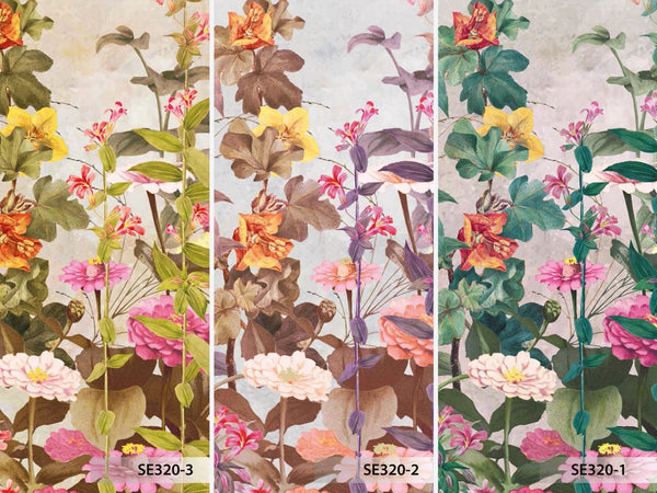Floral Blossoms Wallpaper, Yellow Flowers Birds Wall Mural, Oversized Custom Size Wall Art, Non - Woven, Non - Adhesive, Modern Wall Paper, Removable - Adawall Wallpaper - Registered Trade Accounts Only, Wallpaper Wholesale Account - SE320-2 - Adawall Wholesale - Wallpaper Wholesaler