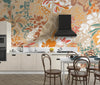 Floral Brown and Green Wallpaper, Seamless Pattern Mural, Oversized Custom Size Wall Art, Non - Woven, Non - Adhesive, Modern Wall Paper, Removable - Adawall Wallpaper - Registered Trade Accounts Only, Wallpaper Wholesale Account - W77865 - Adawall Wholesale - Wallpaper Wholesaler