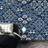 Floral Damask Wallpaper, Seamless Pattern Mural, Oversized Custom Size Wall Art, Non - Woven, Non - Adhesive, Modern Wall Paper, Removable - Adawall Wallpaper - Registered Trade Accounts Only, Wallpaper Wholesale Account - W77963 - Adawall Wholesale - Wallpaper Wholesaler