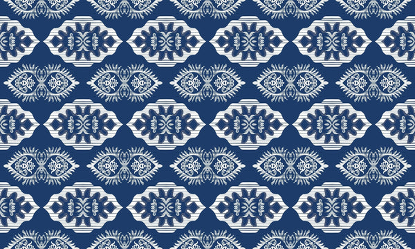 Floral Ikat Wallpaper, Seamless Pattern Mural, Oversized Custom Size Wall Art, Non - Woven, Non - Adhesive, Modern Wall Paper, Removable - Adawall Wallpaper - Registered Trade Accounts Only, Wallpaper Wholesale Account - W77964 - Adawall Wholesale - Wallpaper Wholesaler