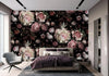 Floral Peony Wall Mural, Black Large Blooms Black Botanical Wallpaper,Home Decor Wall Art, Non - Woven, Non - Pasted, Removable, Washable - Adawall Wallpaper - Registered Trade Accounts Only, Wallpaper Wholesale Account - A322-1 - Adawall Wholesale - Wallpaper Wholesaler