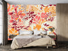 Floral Red and Yellow Wallpaper, Seamless Pattern Mural, Oversized Custom Size Wall Art, Non - Woven, Non - Adhesive, Modern Wall Paper, Removable - Adawall Wallpaper - Registered Trade Accounts Only, Wallpaper Wholesale Account - W77864 - Adawall Wholesale - Wallpaper Wholesaler