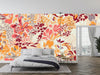 Floral Red and Yellow Wallpaper, Seamless Pattern Mural, Oversized Custom Size Wall Art, Non - Woven, Non - Adhesive, Modern Wall Paper, Removable - Adawall Wallpaper - Registered Trade Accounts Only, Wallpaper Wholesale Account - W77864 - Adawall Wholesale - Wallpaper Wholesaler