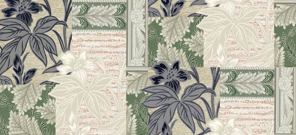 Floral Wallpaper, Patchwork Mural, Oversized Custom Size Wall Art, Non - Woven, Non - Adhesive, Modern Wall Paper, Removable - Adawall Wallpaper - Registered Trade Accounts Only, Wallpaper Wholesale Account - W77866 - Adawall Wholesale - Wallpaper Wholesaler