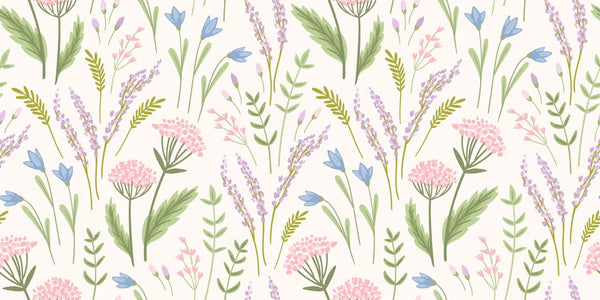 Floral, White Background Wallpaper, Seamless Pattern Mural, Oversized Custom Size Wall Art, Non - Woven, Non - Adhesive, Modern Wall Paper, Removable - Adawall Wallpaper - Registered Trade Accounts Only, Wallpaper Wholesale Account - W78045 - Adawall Wholesale - Wallpaper Wholesaler