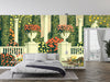 Flower Beds Wallpaper, Terrace in the Park Mural, Oversized Custom Size Wall Art, Non - Woven, Non - Adhesive, Modern Wall Paper, Removable - Adawall Wallpaper - Registered Trade Accounts Only, Wallpaper Wholesale Account - W77765 - Adawall Wholesale - Wallpaper Wholesaler