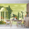 Flower Garden Wallpaper, Country House and Statues Mural, Oversized Custom Size Wall Art, Non - Woven, Non - Adhesive, Modern Wall Paper, Removable - Adawall Wallpaper - Registered Trade Accounts Only, Wallpaper Wholesale Account - W77763 - Adawall Wholesale - Wallpaper Wholesaler