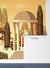 Flower Garden Wallpaper, Terrace in the Park Mural, Oversized Custom Size Wall Art, Non - Woven, Non - Adhesive, Modern Wall Paper, Removable - Adawall Wallpaper - Registered Trade Accounts Only, Wallpaper Wholesale Account - W77764 - Adawall Wholesale - Wallpaper Wholesaler