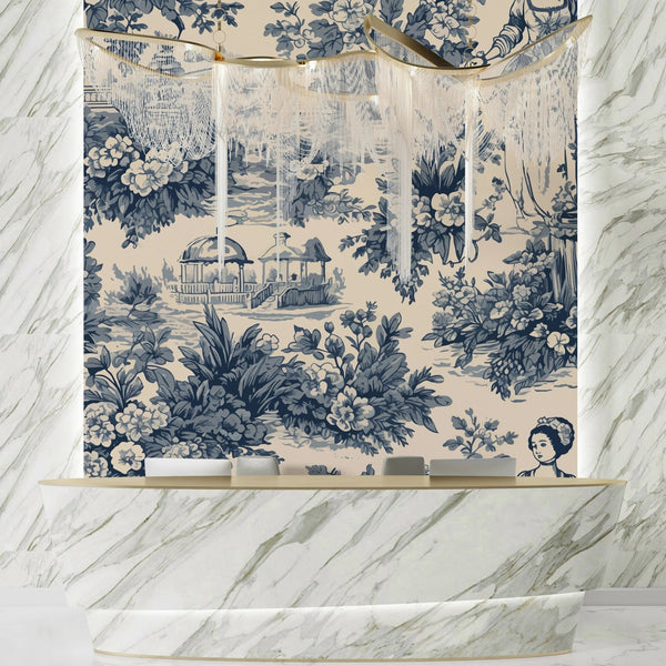Flower Garden Wallpaper, Victorian Lady Pattern Mural, Oversized Custom Size Wall Art, Non - Woven, Non - Adhesive, Modern Wall Paper, Removable - Adawall Wallpaper - Registered Trade Accounts Only, Wallpaper Wholesale Account - W77495 - Adawall Wholesale - Wallpaper Wholesaler