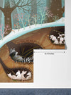 Forest Animals Wallpaper, Sleeping in Den Mural, Oversized Custom Size Wall Art, Non - Woven, Non - Adhesive, Modern Wall Paper, Removable - Adawall Wallpaper - Registered Trade Accounts Only, Wallpaper Wholesale Account - W78118 - Adawall Wholesale - Wallpaper Wholesaler