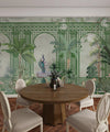 Garden and Peacock Wallpaper,Botanic and Lattice Wall Mural, Oversized Custom Size Wall Art, Non - Woven, Non - Adhesive, Modern Wall Paper, Removable - Adawall Wallpaper - Registered Trade Accounts Only, Wallpaper Wholesale Account - W77506 - Adawall Wholesale - Wallpaper Wholesaler