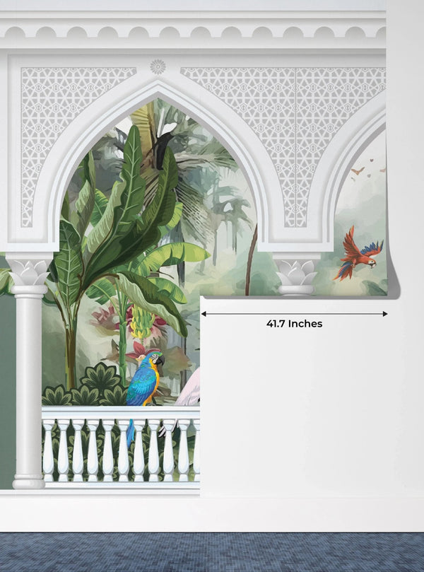 Garden Arch Wallpaper, Birds Mural, Oversized Custom Size Wall Art, Non - Woven, Non - Adhesive, Modern Wall Paper, Removable - Adawall Wallpaper - Registered Trade Accounts Only, Wallpaper Wholesale Account - W77784 - Adawall Wholesale - Wallpaper Wholesaler
