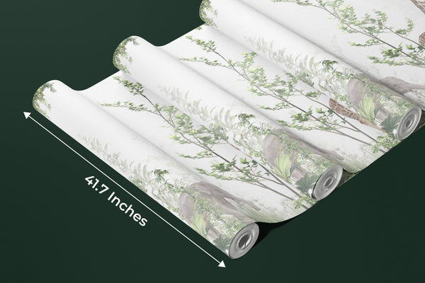 Cute Animals Wallpaper, Tropics Mural, Oversized Custom Size Wall Art, Non-Woven, Non-Adhesive, Modern Wall Paper, Removable