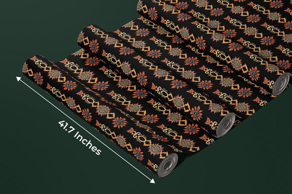 Vintage Design Wallpaper, Seamless Pattern Mural, Oversized Custom Size Wall Art, Non-Woven, Non-Adhesive, Modern Wall Paper, Removable