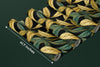 Gold and Light Green Leaves Wallpaper, Seamless Pattern Mural, Oversized Custom Size Wall Art, Non-Woven, Non-Adhesive, Modern Wall Paper, Removable