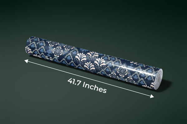 Floral Damask Wallpaper, Seamless Pattern Mural, Oversized Custom Size Wall Art, Non-Woven, Non-Adhesive, Modern Wall Paper, Removable