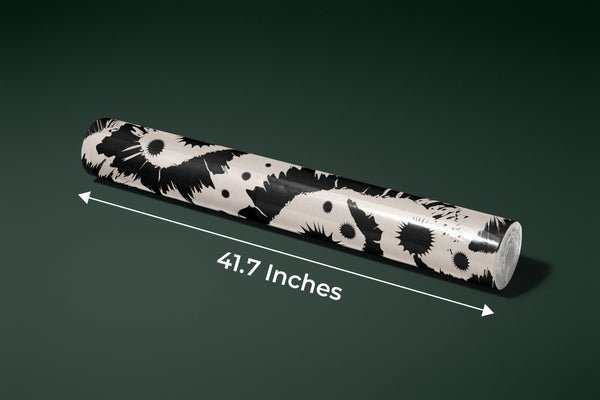 Black Splashes Wallpaper, Seamless Pattern Mural, Oversized Custom Size Wall Art, Non-Woven, Non-Adhesive, Modern Wall Paper, Removable