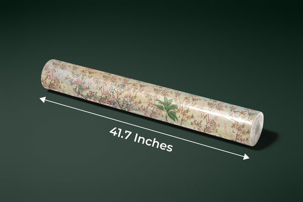 Elegant Floral, Birds Wallpaper, Seamless Pattern Mural, Oversized Custom Size Wall Art, Non-Woven, Non-Adhesive, Modern Wall Paper, Removable