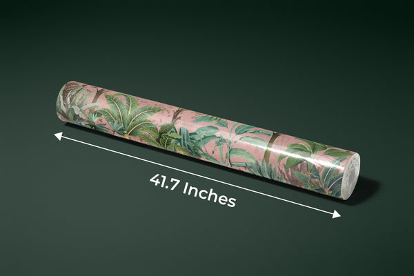 Jungle Wallpaper, Pink Sky Mural, Oversized Custom Size Wall Art, Non-Woven, Non-Adhesive, Modern Wall Paper, Removable