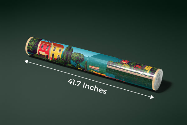 Mediterranean Romantic Landscape Wallpaper, Handmade Drawing Mural, Oversized Custom Size Wall Art, Non-Woven, Non-Adhesive, Modern Wall Paper, Removable