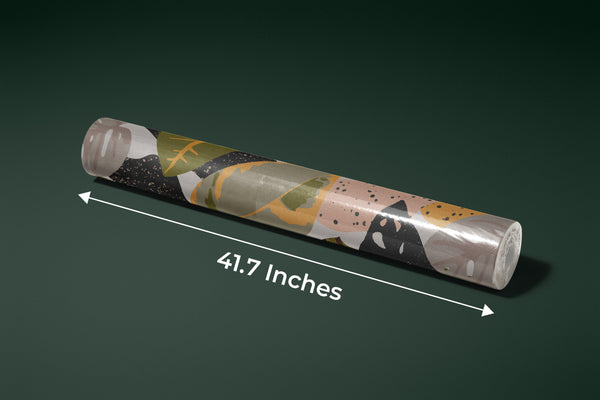 Abstract Botanical Wallpaper, Seamless Pattern Mural, Oversized Custom Size Wall Art, Non-Woven, Non-Adhesive, Modern Wall Paper, Removable