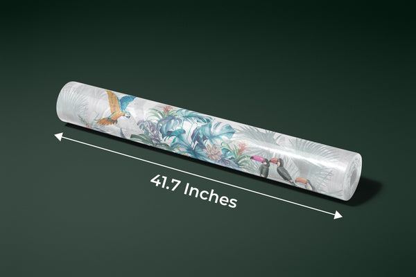 Tropic Jungle Scene Wallpaper, Parrots Mural, Oversized Custom Size Wall Art, Non-Woven, Non-Adhesive, Modern Wall Paper, Removable