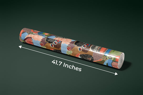 Abstract Shapes and Flowers Wallpaper, Seamless Pattern Mural, Oversized Custom Size Wall Art, Non-Woven, Non-Adhesive, Modern Wall Paper, Removable