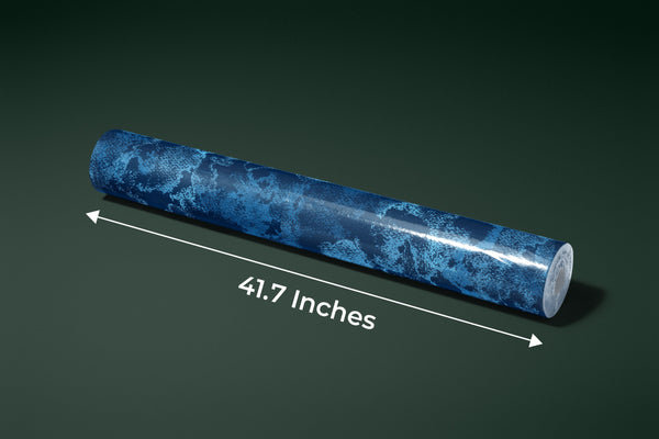 Dirty Blue Wallpaper, Navy Pattern Mural, Oversized Custom Size Wall Art, Non-Woven, Non-Adhesive, Modern Wall Paper, Removable