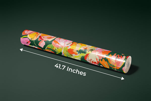 Colorful Bright Floral Wallpaper, Seamless Pattern Mural, Oversized Custom Size Wall Art, Non-Woven, Non-Adhesive, Modern Wall Paper, Removable