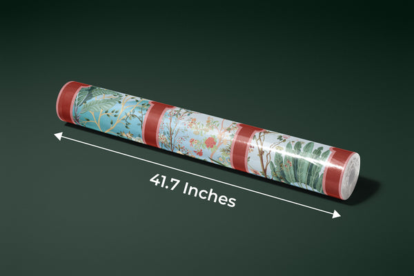 Traditional Mughal Garden Wallpaper, Peacock, Red Arch Mural, Oversized Custom Size Wall Art, Non-Woven, Non-Adhesive, Modern Wall Paper, Removable