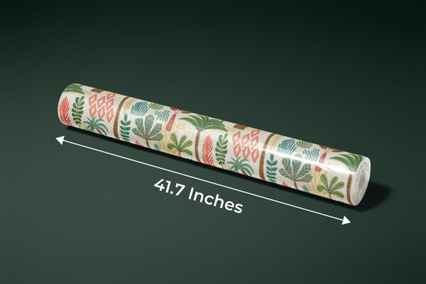 Ethnic Tropical Wallpaper, Seamless Pattern Mural, Oversized Custom Size Wall Art, Non-Woven, Non-Adhesive, Modern Wall Paper, Removable