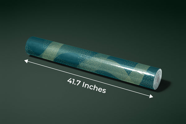 Green Stippled Circles Wallpaper, Seamless Pattern Mural, Oversized Custom Size Wall Art, Non-Woven, Non-Adhesive, Modern Wall Paper, Removable