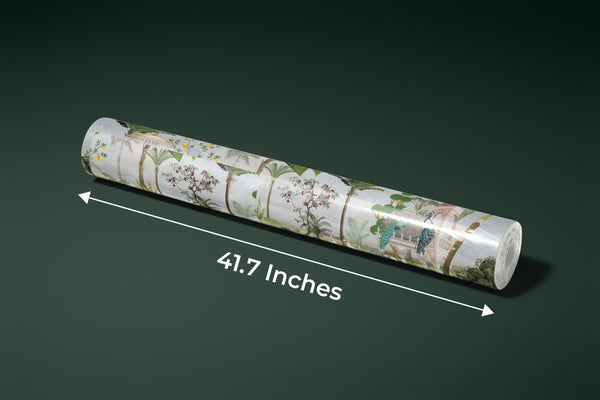 Mughal Garden-Dome Wallpaper, Birds Wall Mural, Oversized Custom Size Wall Art, Non-Woven, Non-Adhesive, Modern Wall Paper, Removable