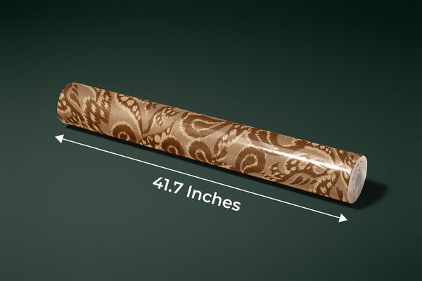 Brown Ikat Wallpaper, Seamless Pattern Mural, Oversized Custom Size Wall Art, Non-Woven, Non-Adhesive, Modern Wall Paper, Removable