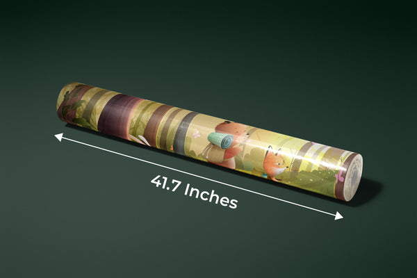 Cute Wild Forest Wallpaper, Animals Mural, Oversized Custom Size Wall Art, Non-Woven, Non-Adhesive, Modern Wall Paper, Removable