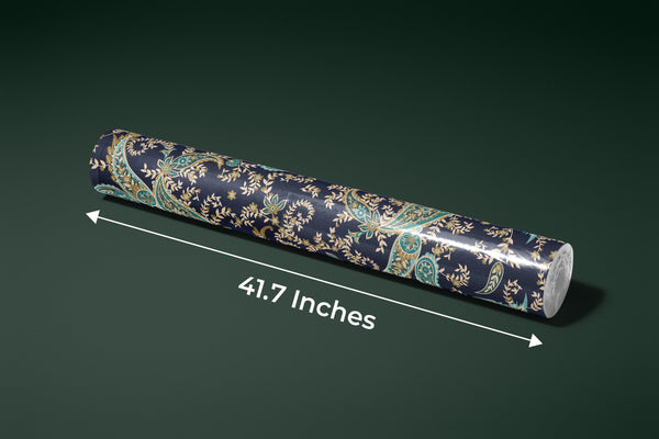 Ethnic Paisley Wallpaper, Seamless Pattern Mural, Oversized Custom Size Wall Art, Non-Woven, Non-Adhesive, Modern Wall Paper, Removable